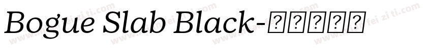 Bogue Slab Black字体转换